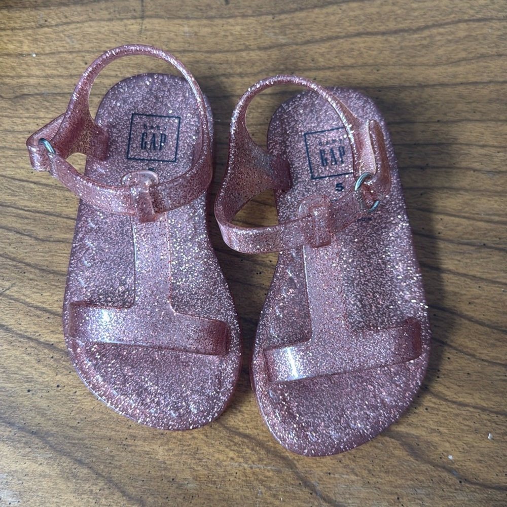 Baby Gap Glitter Pink Jelly Sandals